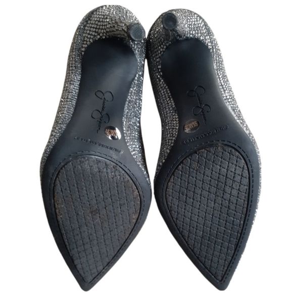 *NWOT* JESSICA SIMPSON Lasnia Pewter Multi Glitter Gabor Encrusted Ankle Bootie - Picture 8 of 9